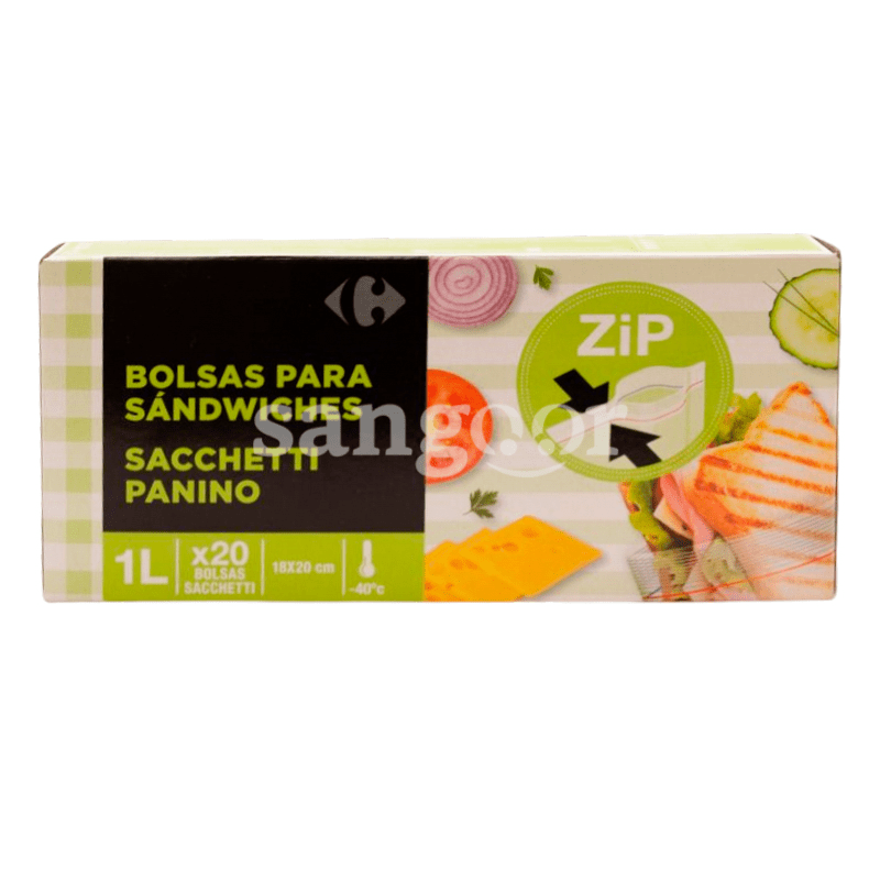 SACS SANDWISH AVEC ZIP 1L 20PCS