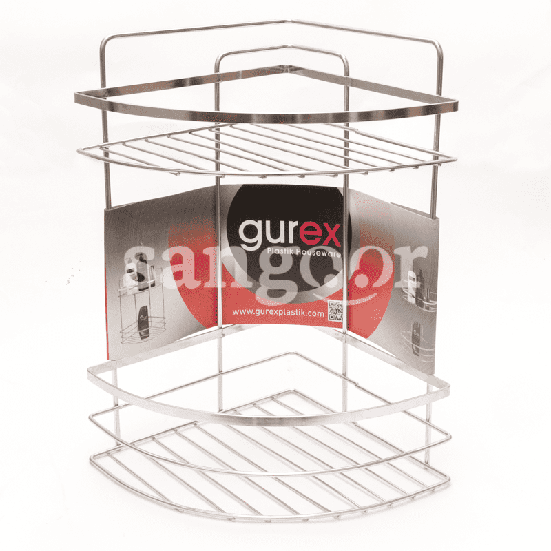 GUREX SUPPORT SALLE DE BAIN CHROME 2 NIVEAUX REF LK02