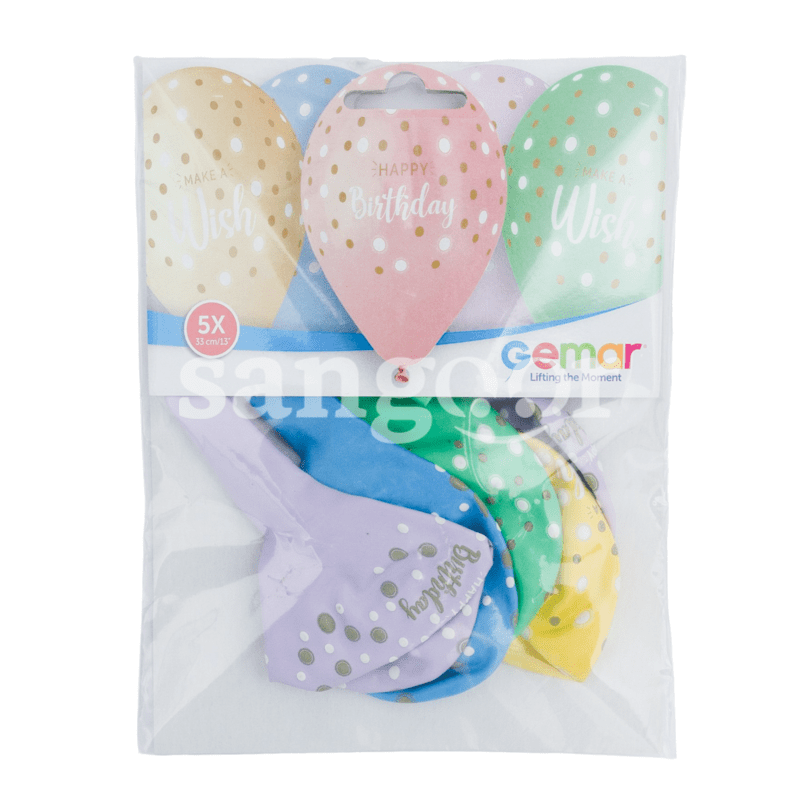 GEMAR BALLONS HAPPY BIRTHDAY 5PCS