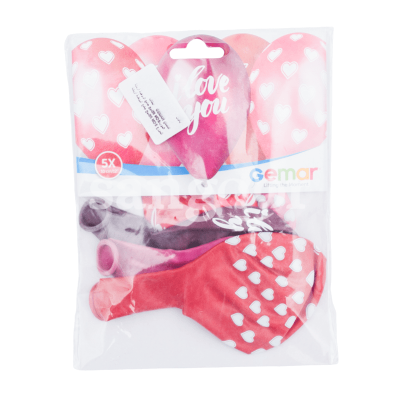GEMAR BALLONS I LOVE YOU 5PCS