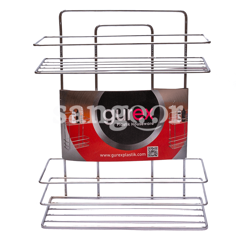 GUREX SUPPORT SALLE DE BAIN 2 NIVEAUX CHROME REF TS02