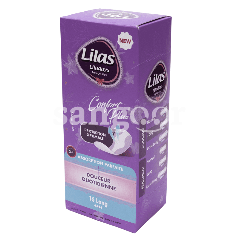 LILAS PROTEGE SLIPS CONFORT PLUS LONG 16PCS