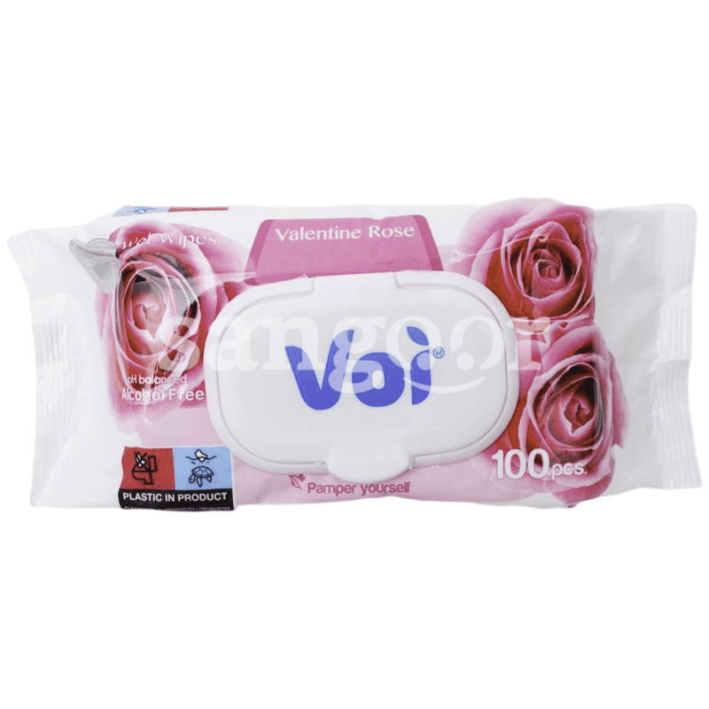LINGETTES 100PCS VOI VALENTINE ROSE