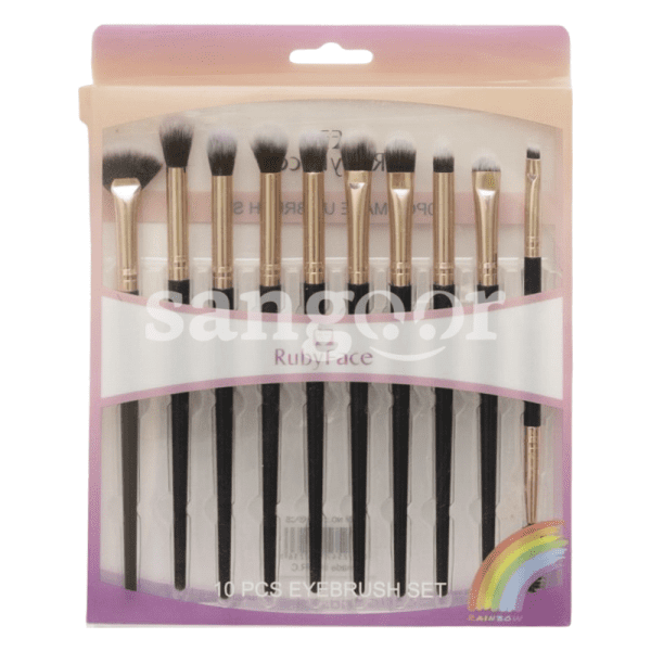 RUBY FACE KIT PINCEAUX FARD A PAUPIERE 10PCS-SANGOUR.TN-TUNISIE.