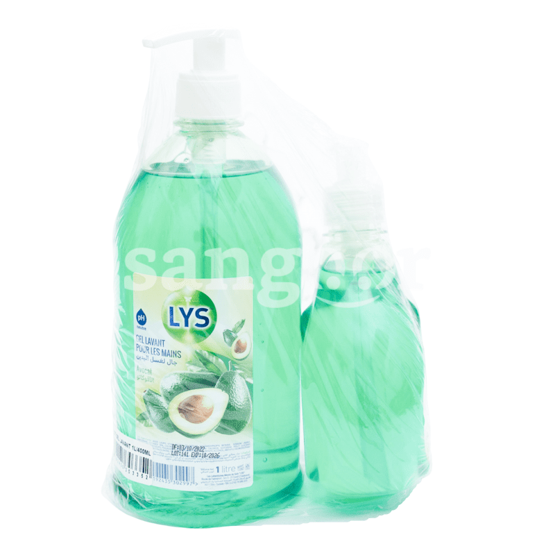 LYS SAVON LIQUIDE 1L AVOCAT+400ML GRAT