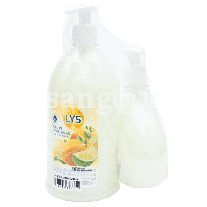 LYS SAVON LIQUIDE 1L BERGAMOTES+400ML GRAT