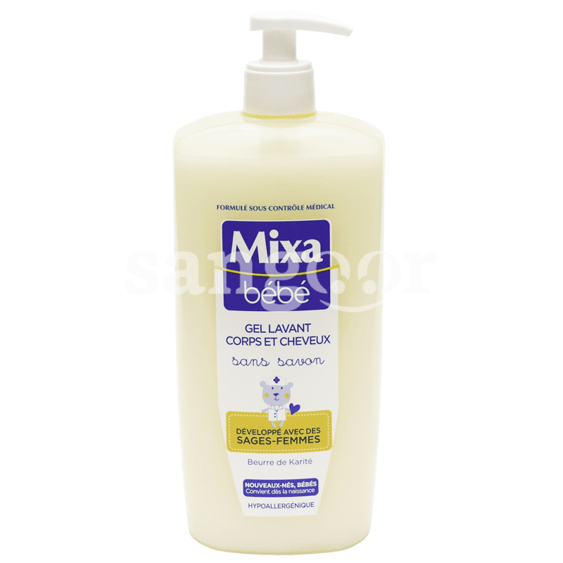 MIXA GEL LAVANT CORPS ET CHEVEUX SANS SAVON 750ML