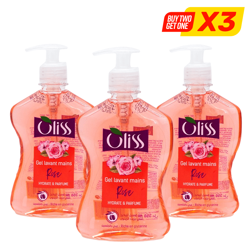 OLISS SAVON LIQUIDE LOT2 400ML ROSE 2+1GRAT