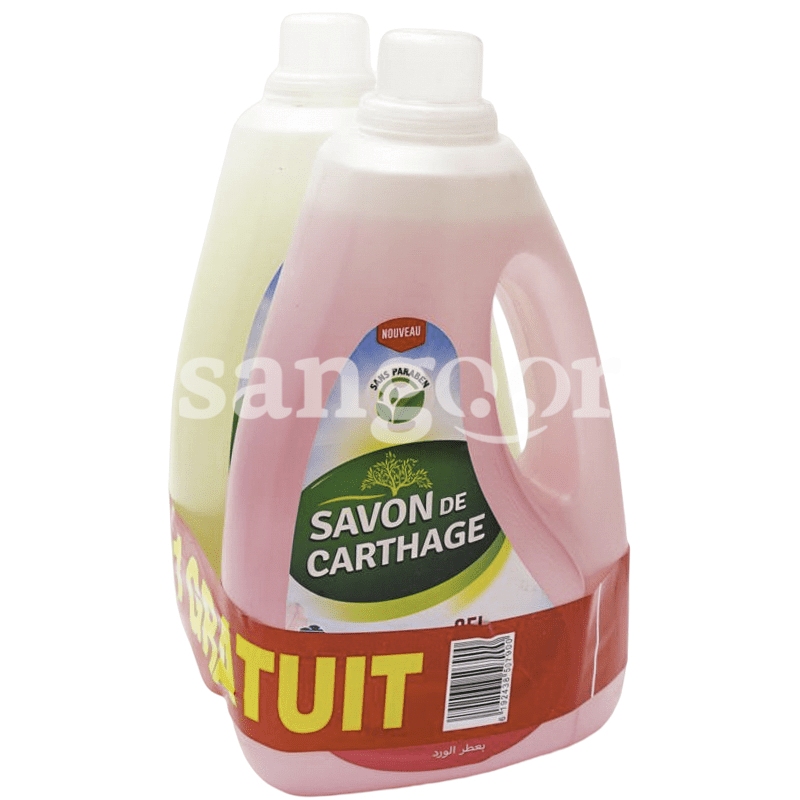 SAVON DE CARTHAGE 3L LOT2 SAVON DE MARSEILLE+3L FRAICHEUR FLORALE GRAT