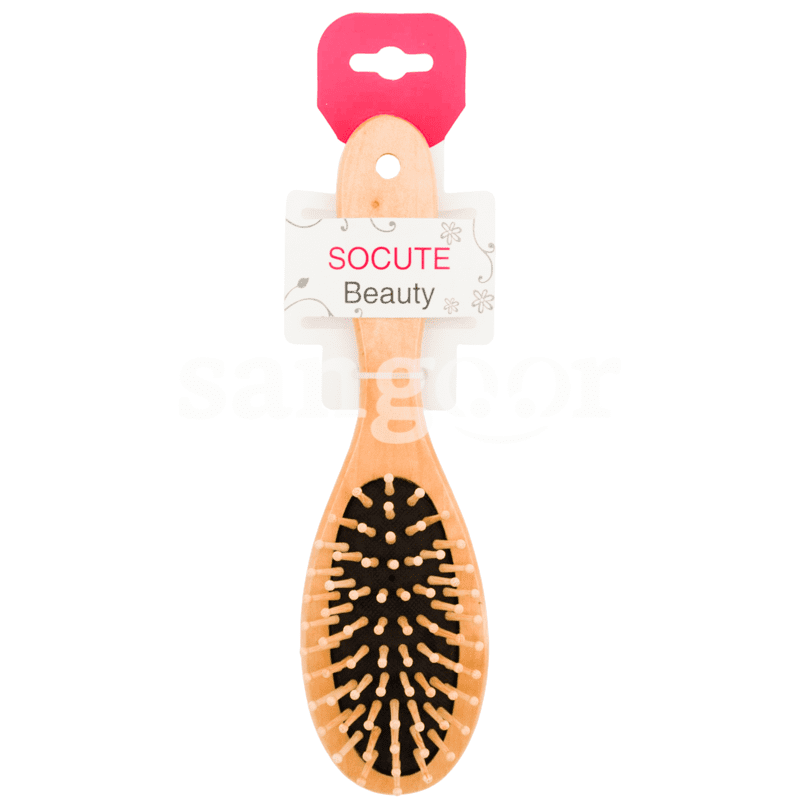 BROSSE CHEVEUX ROND EN BOIS