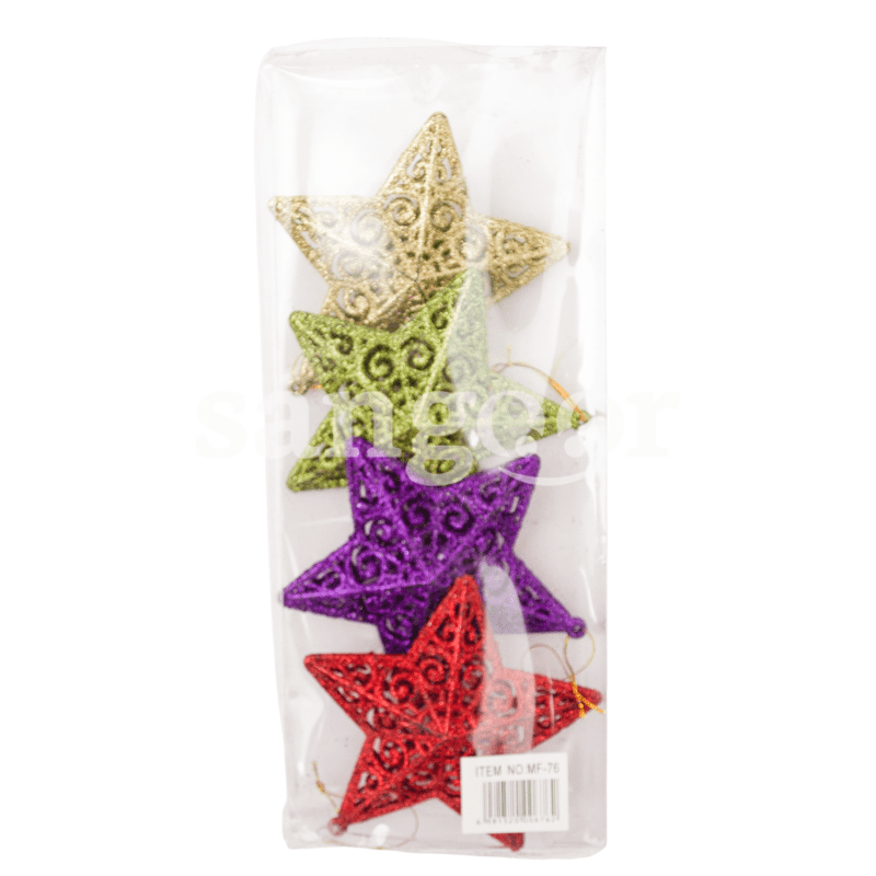 DECORE SAPIN ETOILE 4PCS 21B76