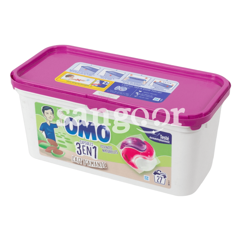 OMO CAPSULES 27 LAVAGES 3EN1 LAIT D AMANDE