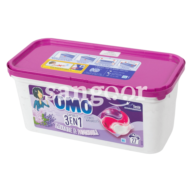 OMO CAPSULES 27 LAVAGES 3EN1 LAVANDE PATCHOULI
