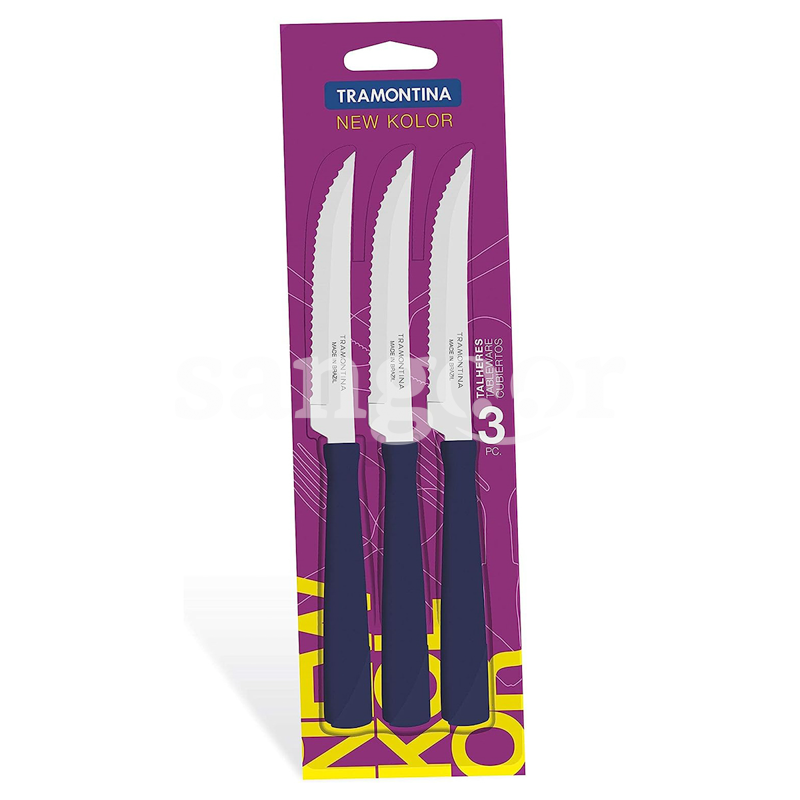 TRAMONTINA COUTEAUX STEAK BLEU NEW KOLOR 3P TRAMONTINA-COUTEAUX-STEAK-BLEU-NEW-KOLOR-3P.png Prix Tunisie