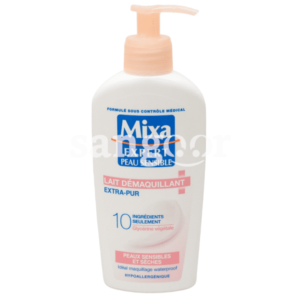 MIXA LAIT DEMAQUILLANT 200ML PEAUX SENSIBLES ET SECHES-SANGOUR.TN-TUNISIE.