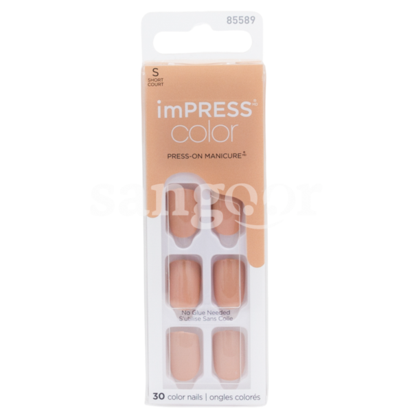 KISS FAUX ONGLE IMPRESS 30PC LATTE COLORS-SANGOUR.TN-TUNISIE.