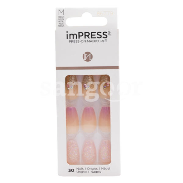 KISS FAUX ONGLE IMPRESS 30PCS MAY FLOWER-SANGOUR.TN-TUNISIE.