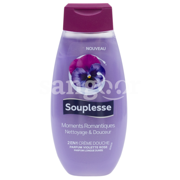 SOUPLESSE GEL DOUCHE CREME 350ML MOMENTS ROMANTIQUES-SANGOUR.TN-TUNISIE.