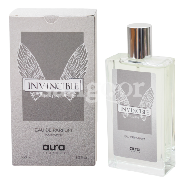 AURA EAU DE PARFUM HOMME INVINCIBLE PLATINE 100ML-SANGOUR.TN-TUNISIE.