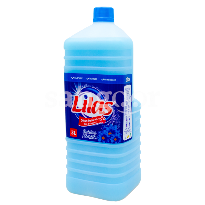 LILAS DESODORISANT SOL 3L FRAICHEUR FLORALE LILAS-DESODORISANT-SOL-3L-FRAICHEUR-FLORALE.png Prix Tunisie