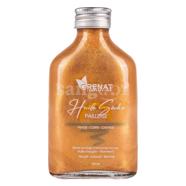GRENAT HUILE SECHE PAILLETE 100ML GOLD Prix Tunisie