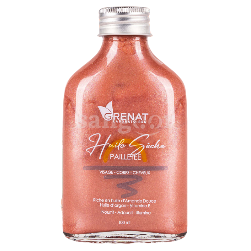 GRENAT-HUILE-SECHE-PAILLETE-100ML-ROSEE-Tunisie GRENAT-HUILE-SECHE-PAILLETE-100ML-ROSEE Prix Tunisie