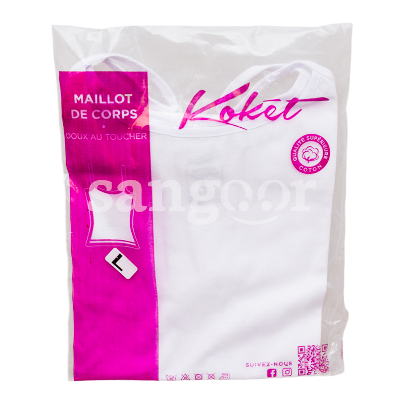 KOKET TRICOT DE CORPS FEMME BLANC L KOKET-TRICOT-DE-CORPS-FEMME-BLANC-L.png Prix Tunisie