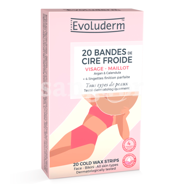 EVOLUDERM-CIRE-20-BANDES-FROIDE-VISAGE.png Prix Tunisie