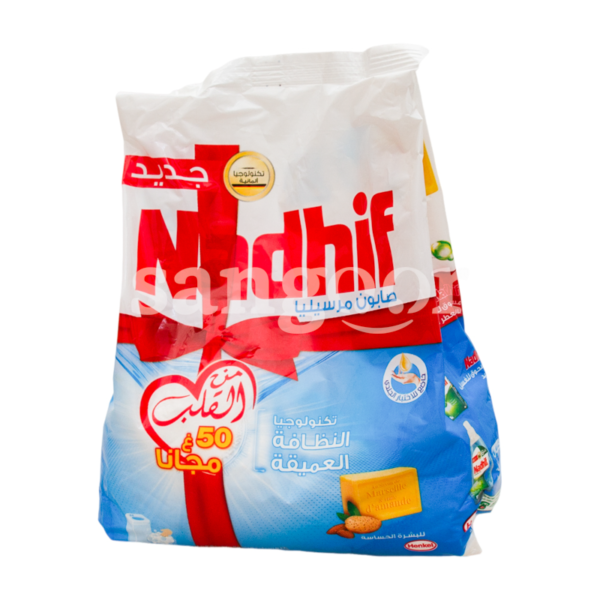 NADHIF-POUDRE-MAIN-350G-SAVON-DE-MARSEILLE-ET-HUILE-D-AMANDE.png Prix Tunisie