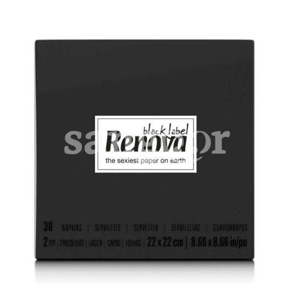 RENOVA-SERVIETTE-DE-TABLE-22-22-NOIR-2-PLIS.png Prix Tunisie