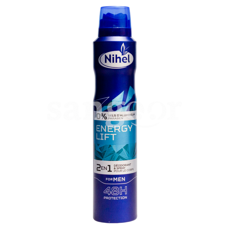 NIHEL DEODORANT HOMME 200ML ENERGY LIFT NIHEL-DEODORANT-HOMME-200ML-ENERGY-LIFT.png Prix Tunisie