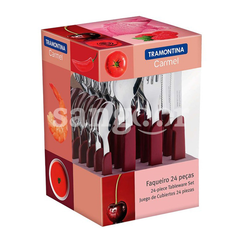 TRAMONTINA SET DE 24 PCS ROUGE FONCE CARMEL (2) TRAMONTINA-SET-DE-24-PCS-ROUGE-FONCE-CARMEL-2.png Prix Tunisie