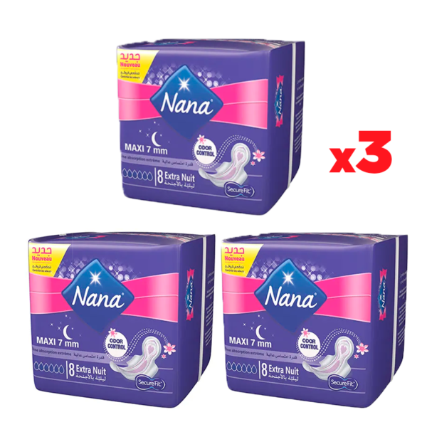 NANA-SERVIETTE-FEMININE-EXTRA-NUIT-7MM-LOT-DE-3PCS-2.png Prix Tunisie