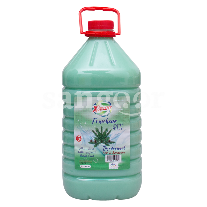 XCELLENT DESODORISANT SOLS ET SANITAIRES 5L PIN XCELLENT-DESODORISANT-SOLS-ET-SANITAIRES-5L-PIN.png Prix Tunisie