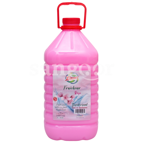 XCELLENT-DESODORISANT-SOLS-ET-SANITAIRES-5L-ROSE.png Prix Tunisie