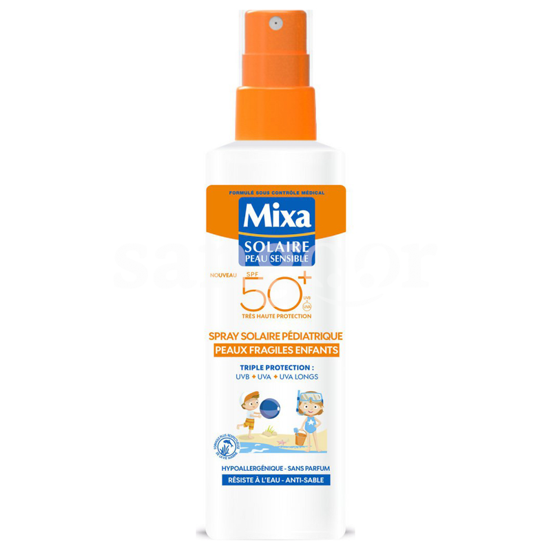 MIXA SPRAY SOLAIRE PEDIATRIQUE SPF50+ 200ML PEAU FRAGILE (2) MIXA-SPRAY-SOLAIRE-PEDIATRIQUE-SPF50-200ML-PEAU-FRAGILE-2.png Prix Tunisie