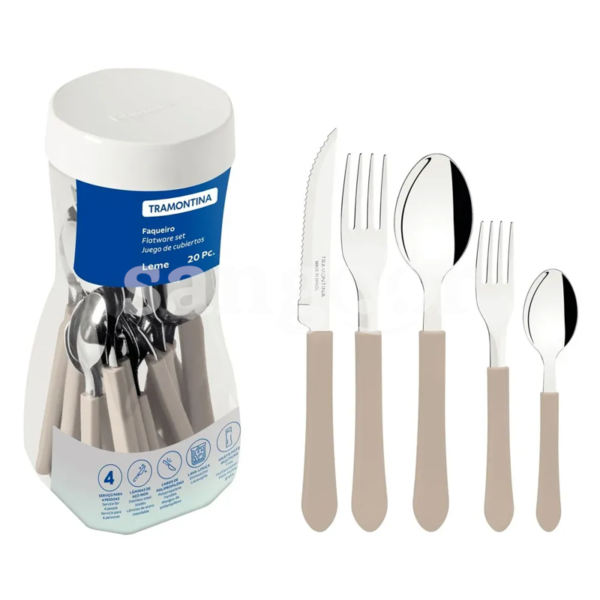 TRAMONTINA-SET-DE-20PCS-LEME-MANCHE-GRIS-2.png Prix Tunisie