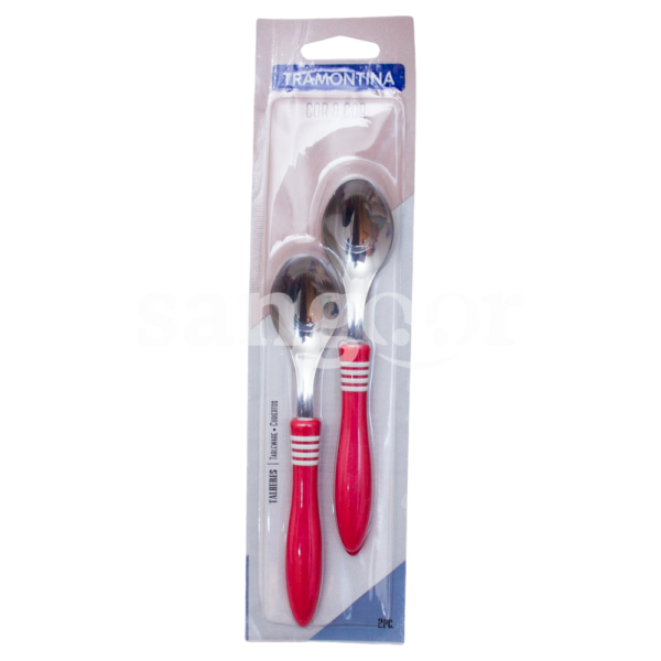TRAMONTINA-SET-DE-CUILLERES-A-CAFE-2PCS-ROUGE.png Prix Tunisie