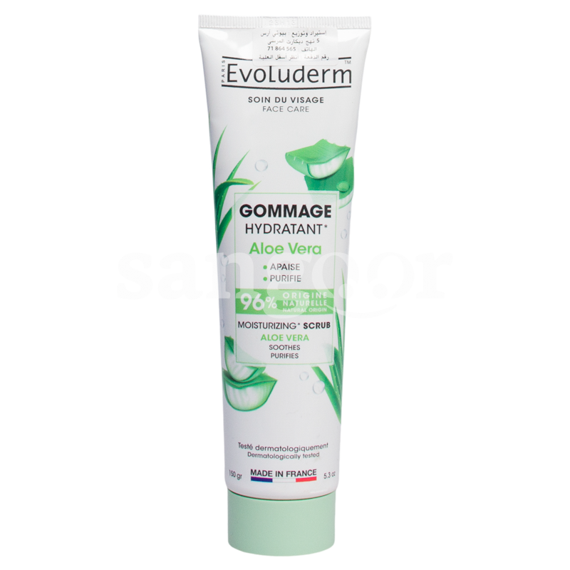 EVOLUDERM GOMMAGE VISAGE 150ML ALOE VERA EVOLUDERM-GOMMAGE-VISAGE-150ML-ALOE-VERA.png Prix Tunisie