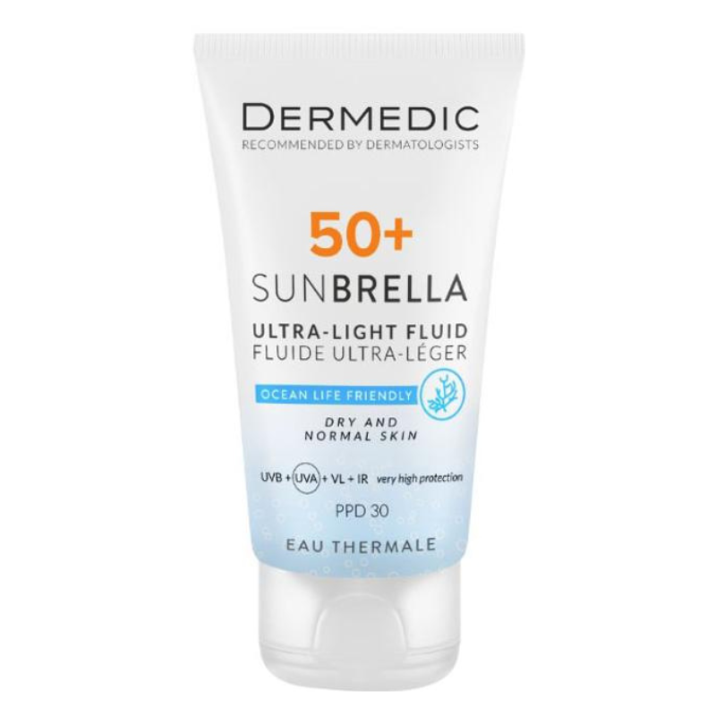 DERMEDIC ECRAN SOLAIRE SUNBRELLA ULTRA LIGHT FLUID SPF50+ 40ML DERMEDIC-ECRAN-SOLAIRE-SUNBRELLA-ULTRA-LIGHT-FLUID-SPF50-40ML.png Prix Tunisie