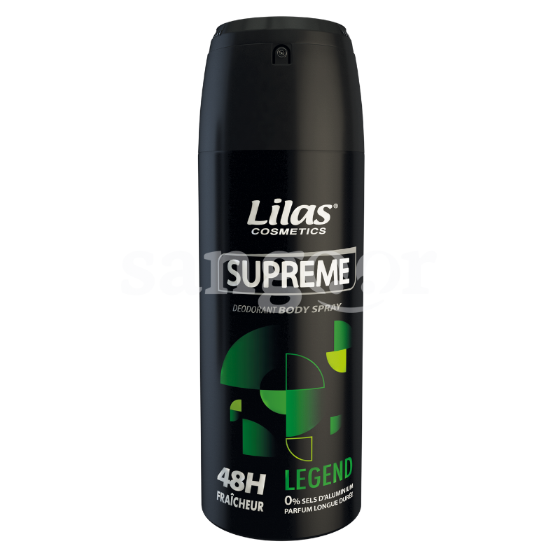 LILAS DEODORANT BODY SPRAY 200ML SUPREME LEGEND LILAS-DEODORANT-BODY-SPRAY-200ML-SUPREME-LEGEND.png PRIX TUNISIE