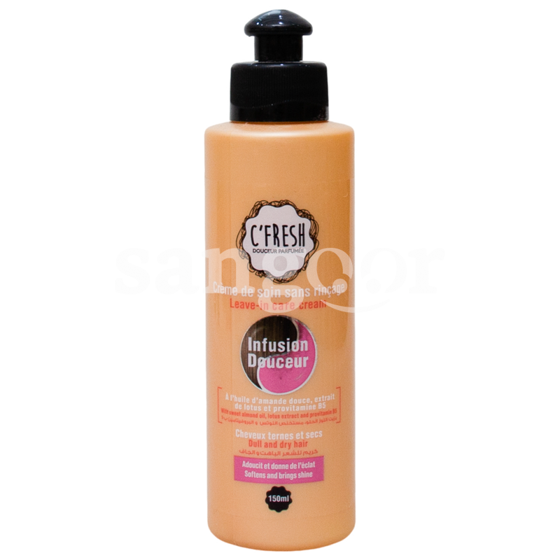 C FRESH CREME SANS RINCAGE 150ML INFUSION DOUCEUR C-FRESH-CREME-SANS-RINCAGE-150ML-INFUSION-DOUCEUR.png Prix Tunisie