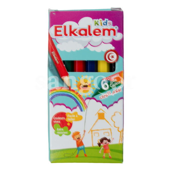 EL-KALEM-CRAYON-COULEUR-6PCS-9CM-REF-6-9.png Prix Tunisie