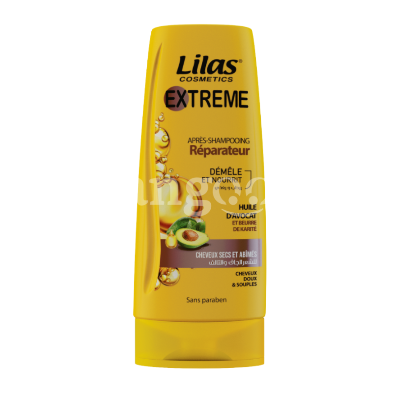 LILAS APRES SHAMPOING 180ML EXTREME REPARATEUR LILAS-APRES-SHAMPOING-180ML-EXTREME-REPARATEUR-1.png.Prix Tunisie