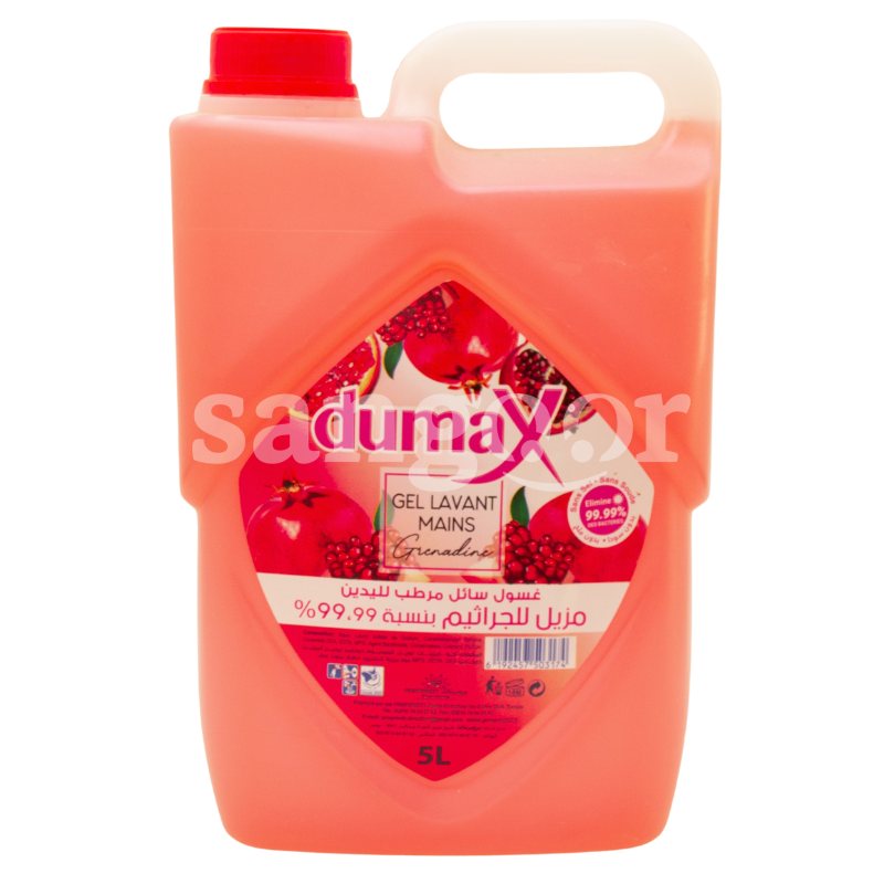 DUMAX SAVON LIQUIDE 5L GRENADINE DUMAX-SAVON-LIQUIDE-5L-GRENADINE.png Prix Tunisie