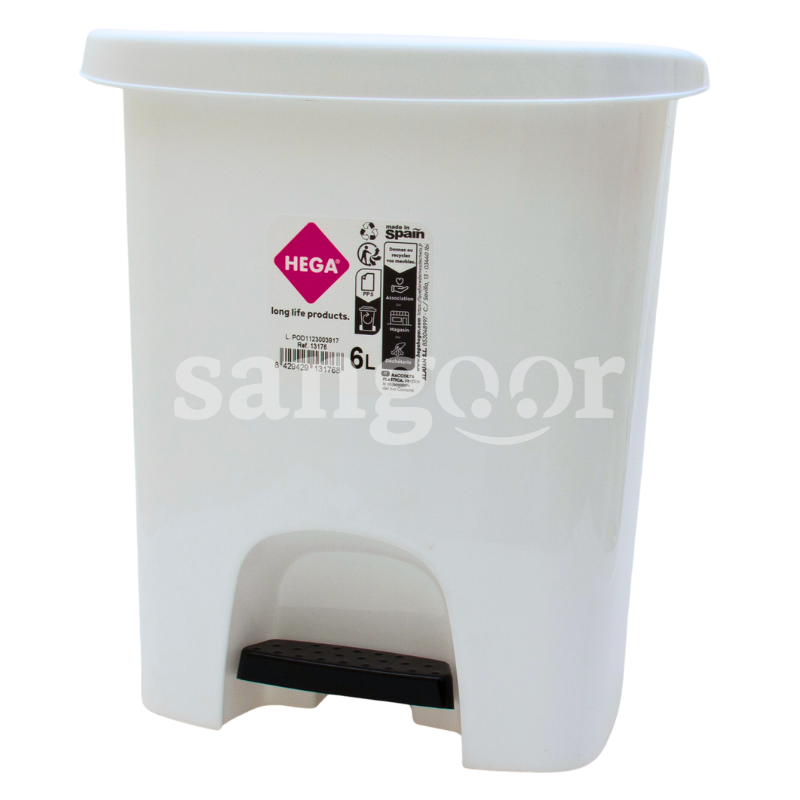 HEGA POUBELLE 6L CARRE A PEDALE HEGA-POUBELLE-6L-CARRE-A-PEDALE.png.Prix Tunisie