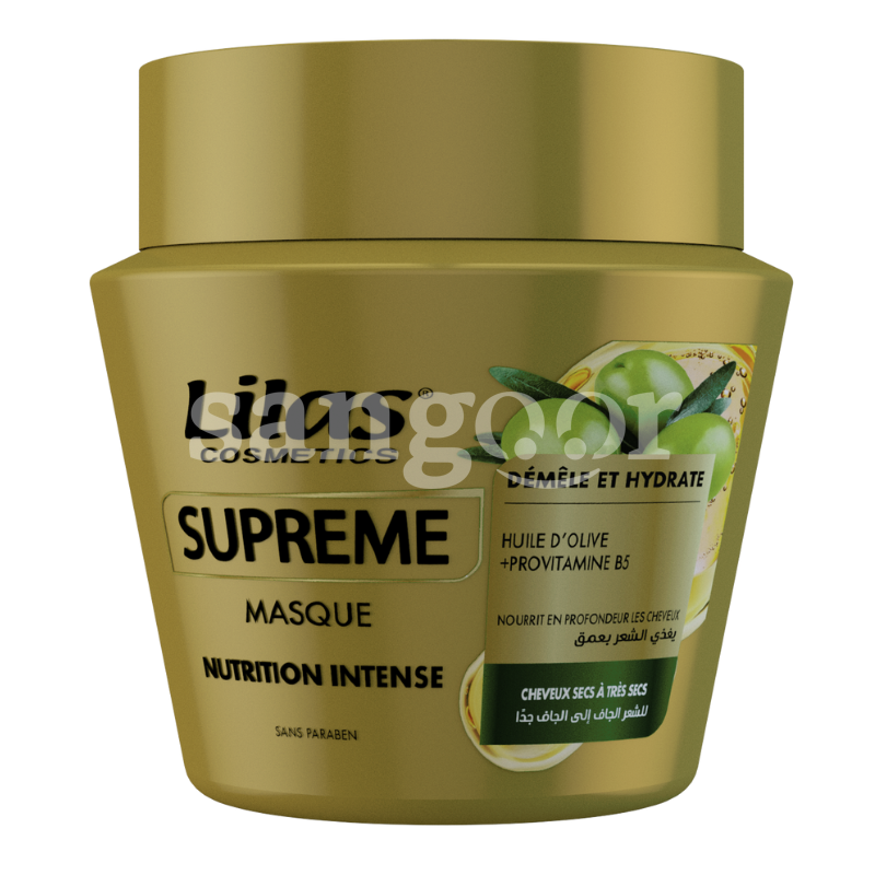 LILAS MASQUE CHEVEUX 300ML SUPREME NUTRITION INTENSE HUILE D OLIVE LILAS-MASQUE-CHEVEUX-300ML-SUPREME-NUTRITION-INTENSE-HUILE-D-OLIVE.png Prix Tunisie