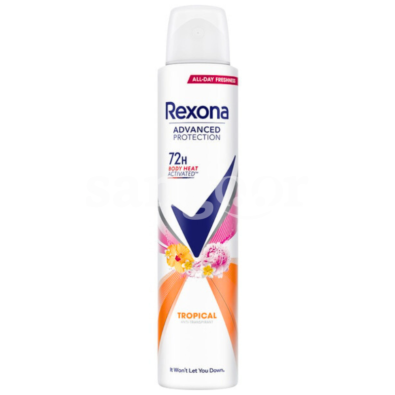 REXONA DEODORANT 200ML TROPICAL REXONA-DEODORANT-200ML-TROPICAL.png.Prix Tunisie