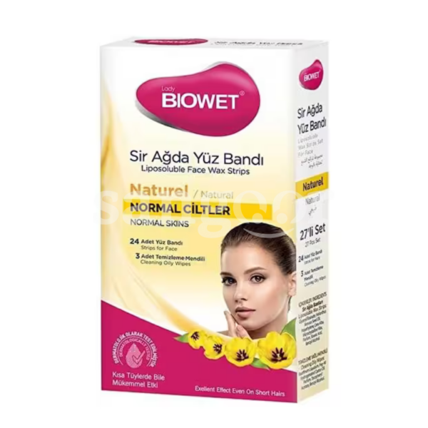 BIOWET-BANDES-CIRE-VISAGE-24PCS-NATUREL.png.Prix Tunisie