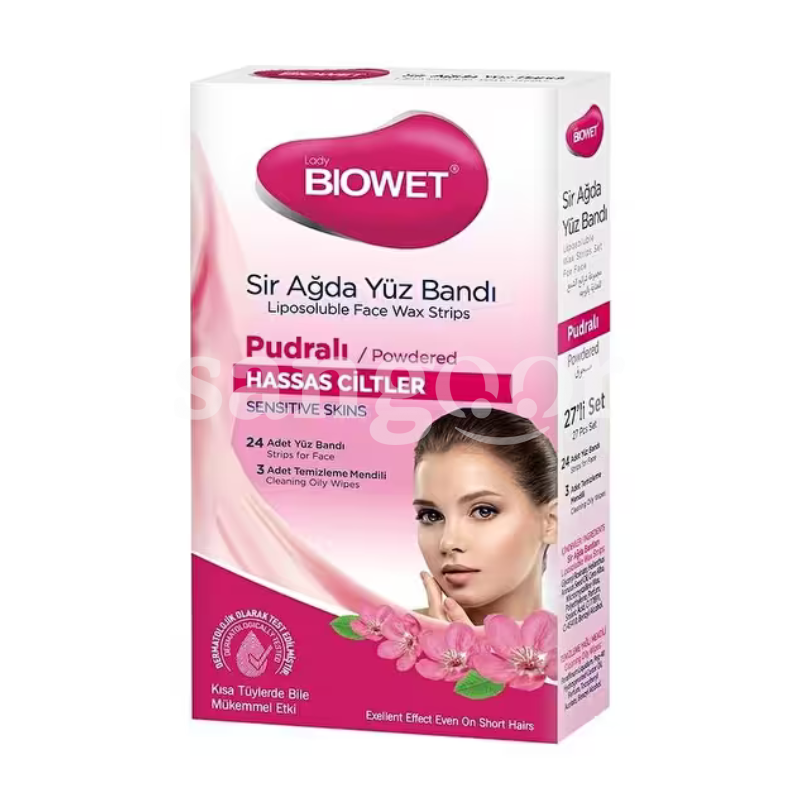 BIOWET BANDES CIRE VISAGE 24PCS SENSITIVE BIOWET-BANDES-CIRE-VISAGE-24PCS-SENSITIVE.png.Prix Tunisie